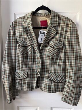 Bianca y2k vintage gingham blazer size 8